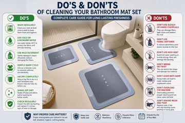 Do’s and Don’ts of Cleaning Your Bathroom Mat Set (Complete Care Guide)