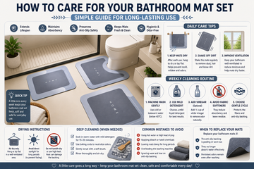 How to Care for Your Bathroom Mat Set (Simple Guide for Long-Lasting Use)