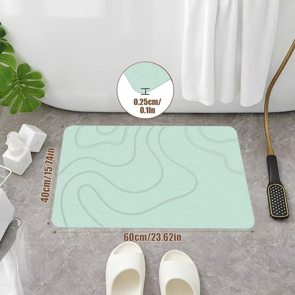 Non-Slip Bath Mat with Strong Suction Cups – Soft, Comfortable & Quick-Dry Shower and Tub Floor Mat