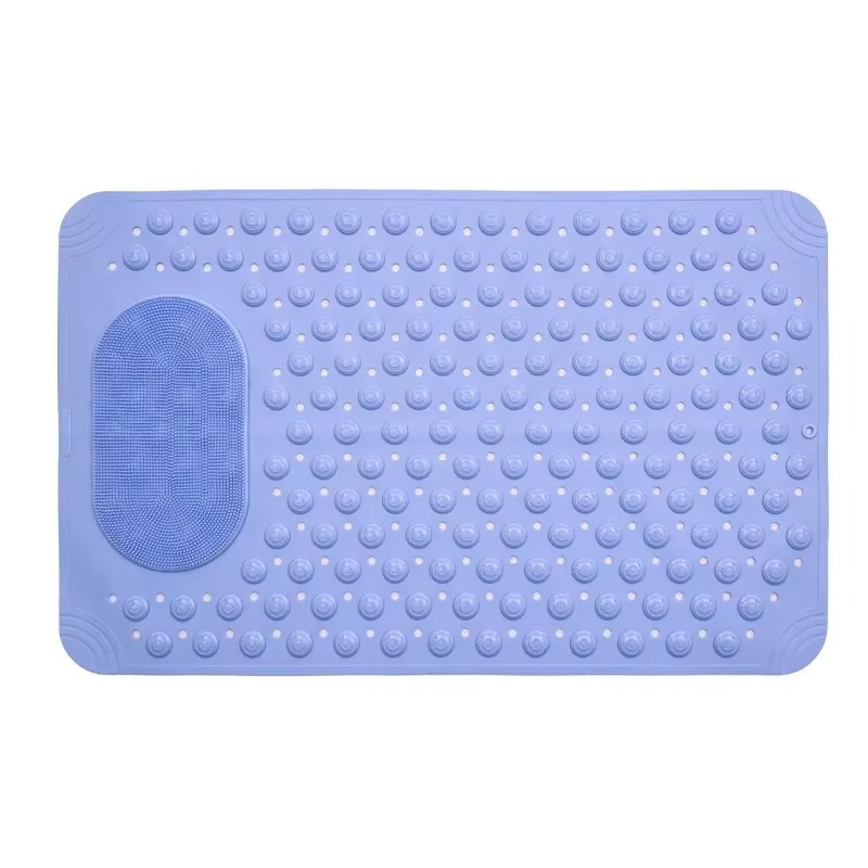 Household Bathroom Non-Slip Floor Mat – PVC Anti-Drop Toilet & Bathtub Massage Mat with Strong Suction Cups