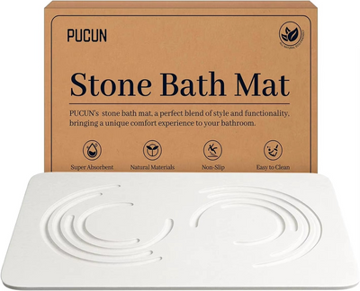 Natural diatomite stone bath mat, quick-drying and anti-slip for bathroom floor