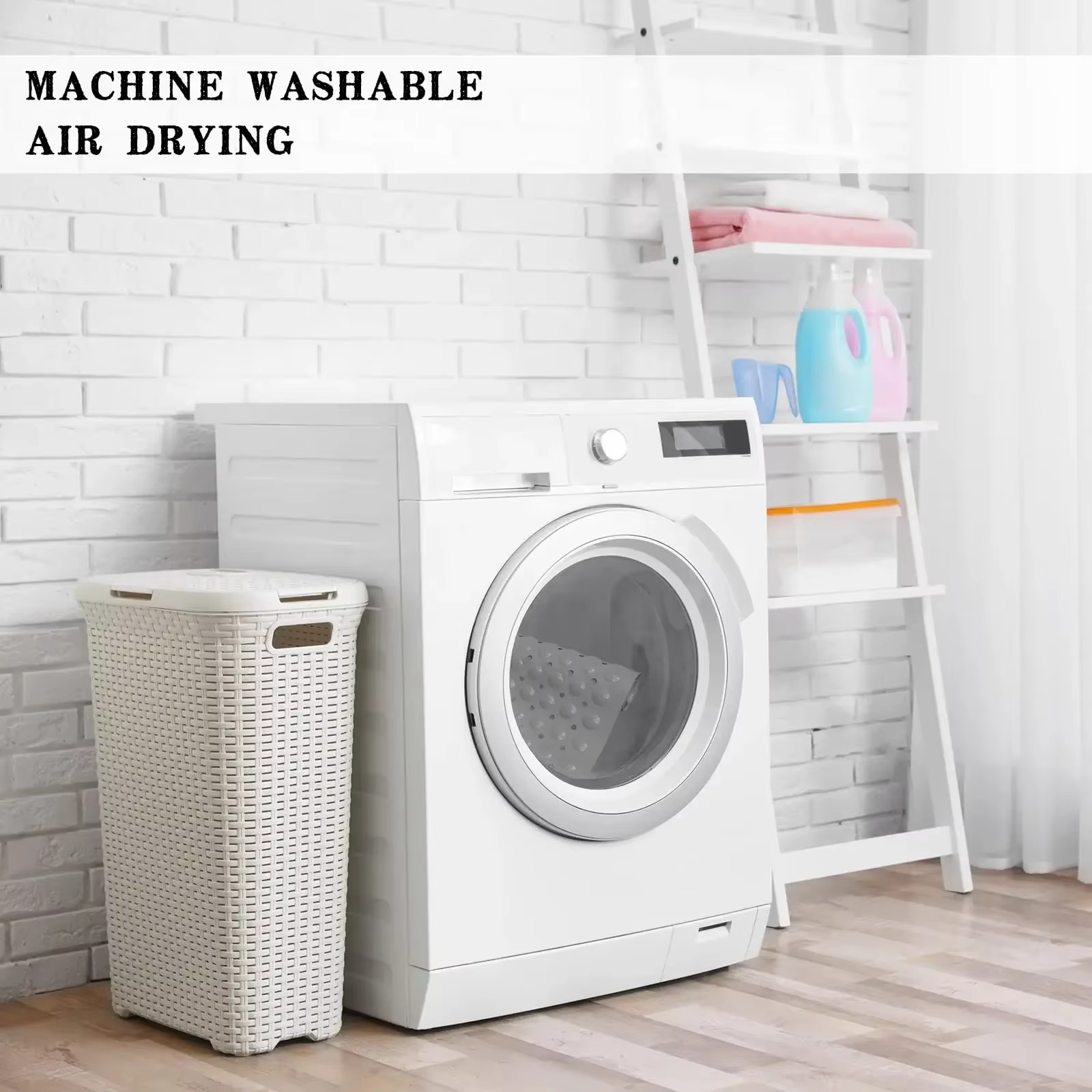 Extra-Long Bathtub Shower Mat 40 × 16 Inch – Non-Slip PVC Bath Mat with Suction Cups & Drain Holes, Machine Washable Bathroom Safety Mat