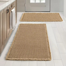 Polyester-cotton waffle bath mat, water-absorbent and quick-drying with non-slip backing