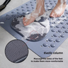 Non-slip PVC bathroom massage mat with suction cups for tub and toilet floor