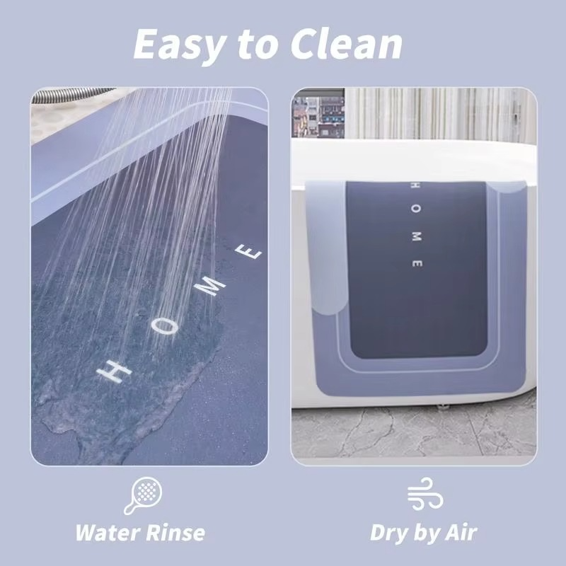 3-Piece Anti-Slip Bathroom Mat Set – Quick-Dry U-Shaped Toilet & Floor Mats