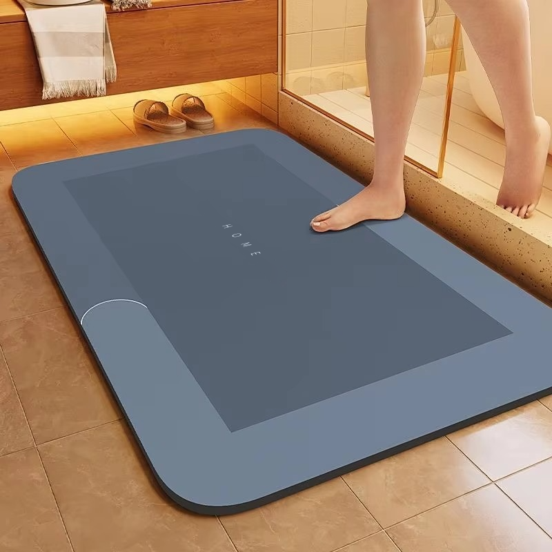 Diatomaceous earth bath mat in Dark Blue