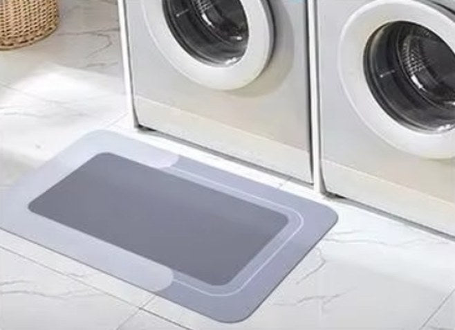 plain Mattona bath mat in front of washing machines